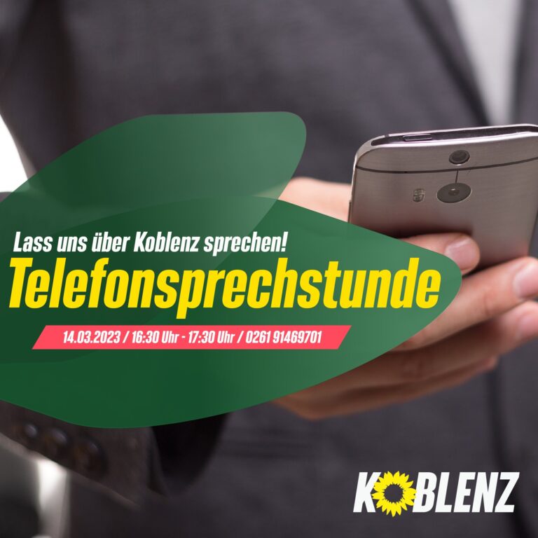 Koblenzer GRÜNE bieten Telefonsprechstunde an