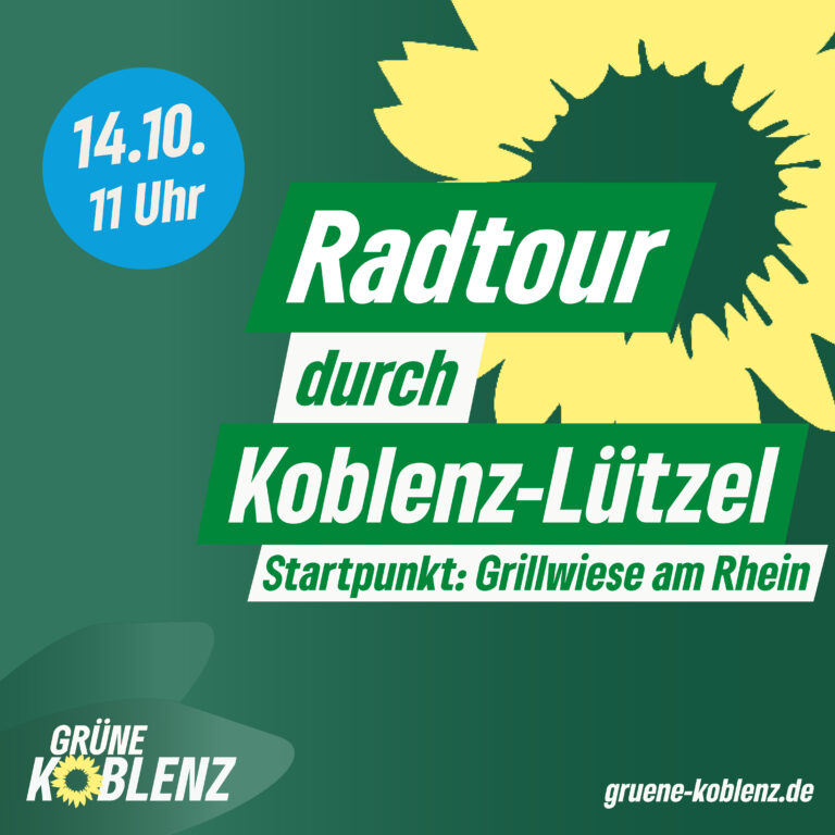 GRÜNE Koblenz laden zur Radtour durch Koblenz-Lützel ein