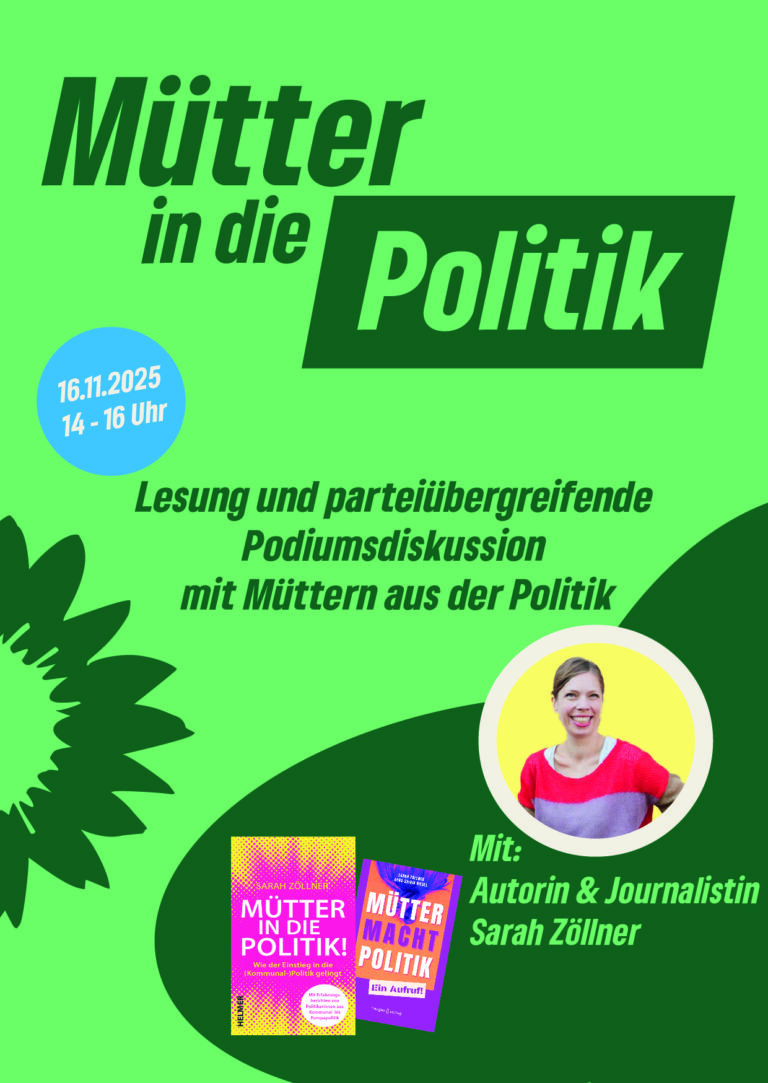 Mütter in die Politik – Lesung und Diskussion mit Autorin Sarah Zöllner